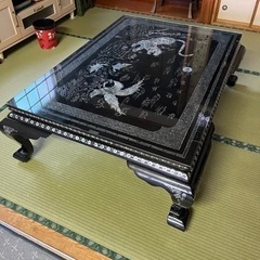 高級ビンテージテーブル　螺鈿細工　韓国製