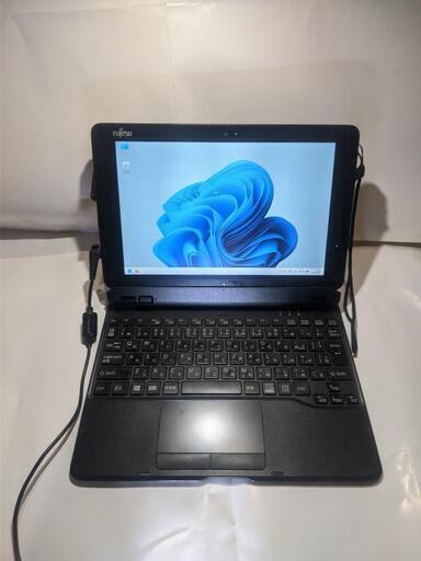 Win11 2in1タブレット ノートPC ARROWS Tab Q507/PE 128GB/4G 純正K/B ADP ペン付  富士通