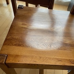 ダイニングテーブル チェア5点セット 補助テーブル付き