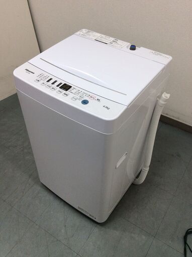 （7/23受渡済）JT7199【Hisense/ハイセンス 4.5㎏洗濯機】美品 2021年製 HW-T45D 家電 洗濯 簡易乾燥付