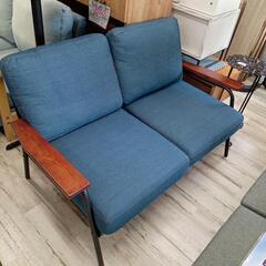★2人掛けソファー　ヴィンテージ　手すりにキズあり　26999円で購入　幅134cm 💳自社配送時🌟代引き可💳※現金、クレジット、スマホ決済対応※