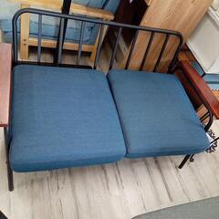 ★2人掛けソファー　ヴィンテージ　手すりにキズあり　26999円で購入　幅134cm 💳自社配送時🌟代引き可💳※現金、クレジット、スマホ決済対応※