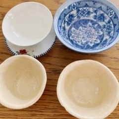 【食器五点】小皿、どんぶり、お茶碗、小鉢二つ