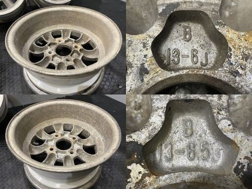 旧車ホイール ワタナベ タイプB 13インチ 4本 6J4HPCD114.3約+33 6.5