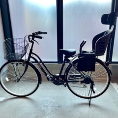 ほぼ新品☆子供乗せ自転車 26㌅ 6段変速 ナンバーロックキー（キーレス）