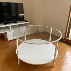 IKEA ガラス　丸テーブル