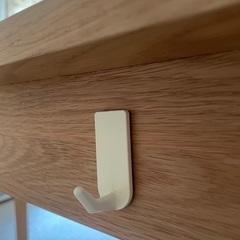 出品保留中※無印良品 オーク材木製デスク 引き出し・フック付き