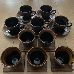 【一部未使用】コーヒーカップ 湯呑み 各自5セット