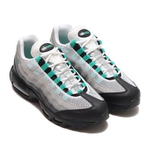 スニーカー NIKE W AIR MAX 95 BLACK/STADIUM GREEN-PEARL GREY 23SU-I