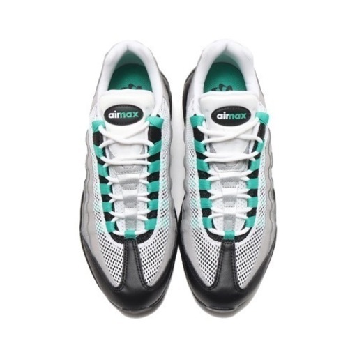 スニーカー NIKE W AIR MAX 95 BLACK/STADIUM GREEN-PEARL GREY 23SU-I