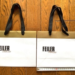 【美品】FEILER / フェイラー　ショッピングバック　紙袋　...