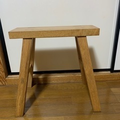 無印　オーク材　木製ベンチ(小)