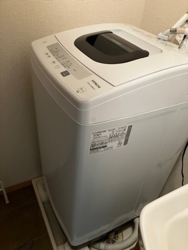 HITACHI (日立) 全自動電気洗濯機 NW-50E 5.0kg 2019年製 ピュアホワイト