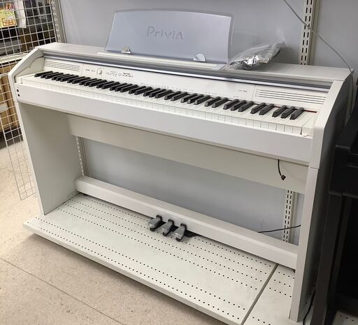 CASIO/カシオ 電子ピアノ Privia ホワイトウッド調 88鍵 PX-750WE 2013年製 ACアダプタ・取扱説明書・譜面台付き【ユーズドユーズ名古屋天白店】J2653