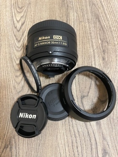 [ほぼ未使用美品:フィルター付き]Nikon ニコン AF-S DX NIKKOR 35mm f1.8G/単焦点/専用フード付属