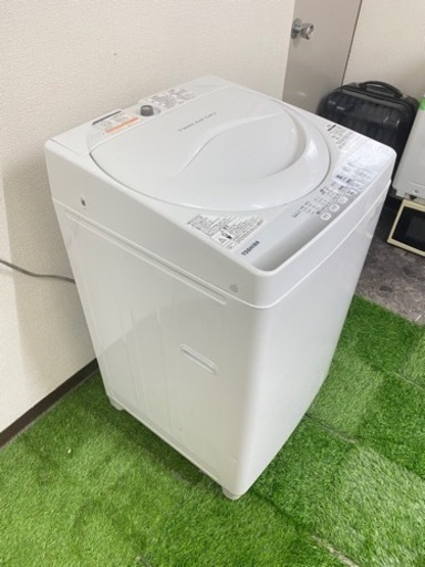 北九州市内配送無料　保証付き　東芝 TOSHIBA AW-42SM [簡易乾燥機能付き洗濯機（4.2kg） ピュアホワイト]