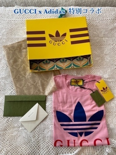 GUCCI x Adidas  特別コラボ　コットン Tシャツ