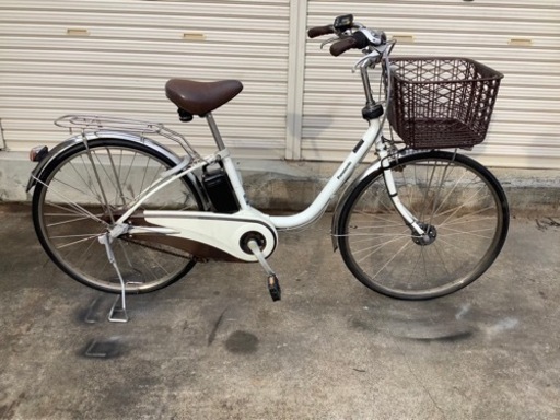 109パナソニック最新機種電動アシスト自転車vivi 26インチパールホワイトボディー
