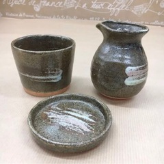 新品 黒信楽 そば猪口 蕎麦 蕎麦小物 3点セット　311C