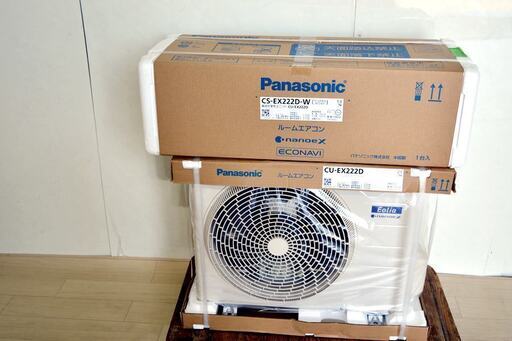 山口)下松市より　Panasonic　パナソニック　ルームエアコン　CS-EX220D-W　未使用品　BIZKG02H