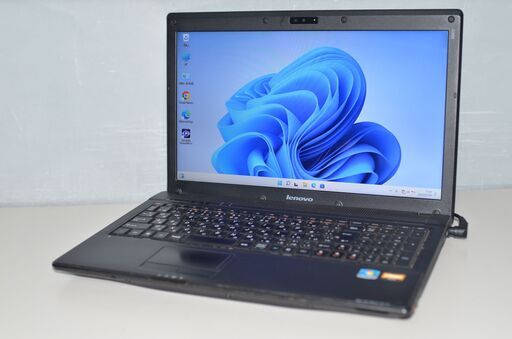 中古ノートパソコン Windows11+office Lenovo G565 AMD Athlon II P360/メモリ4GB/SSD128GB/15.6インチ/WEBカメラ/DVDマルチ搭載