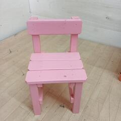 ミニチェア② 木製 小物置き フラワースタンド ピンク　椅子　イス