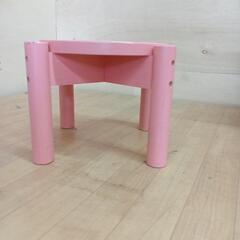 木製 小物置き フラワースタンド ピンク　椅子　イス