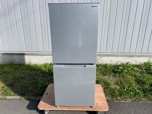 【美品】SHARP　シャープ　ノンフロン冷凍冷蔵庫　SJ-D15G-S　2021年製　2ドア冷蔵庫　つけかえどっちもドア