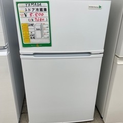 ★566 YAMADA 2ﾄﾞｱ冷蔵庫 90L 白 【リサイクル...