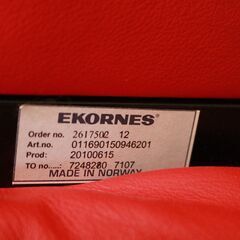 465)【参考約41万/美品】EKORNES エコーネス Reno レノ ストレスレスチェア リクライニングチェア オットマン付き 椅子 本革 Mサイズ 北欧