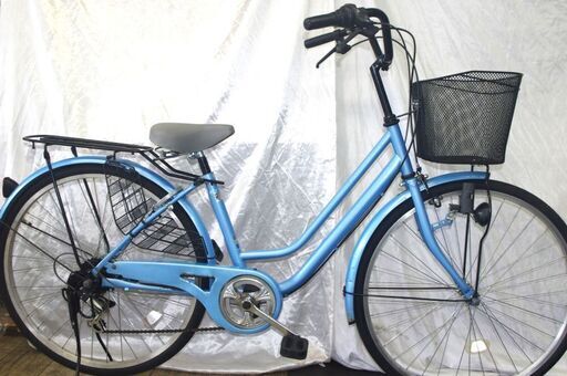 商談中「中古」27インチ/6段変速/オートライト/シティサイクル