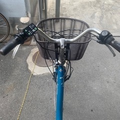 青色ヤマハ電動自転車