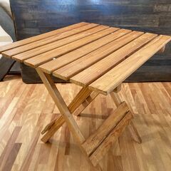 折りたたみコーヒーテーブル　木製　四角　シンプル