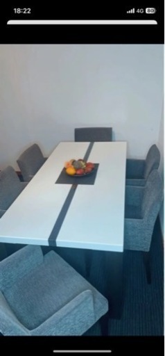 シギヤマ家具、椅子6脚ABORD、7点セットダイニングテーブル UV塗装‼️