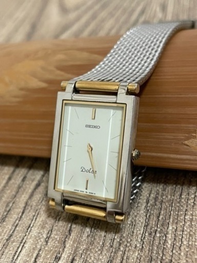 [未使用保管品/稼働]セイコー/SEIKO ドルチェ DOLCE 2N20/カットガラス/レクタン/ゴールド/腕時計/ユニセックス