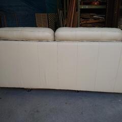 本革張りソファー  2人掛け