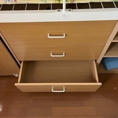 ロフトベッド、机付き