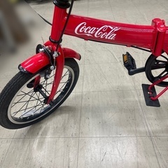 ★店頭にて試乗可★ J2551 極美品 希少 非売品 コカコーラ ロゴ入り折りたたみ自転車 小径自転車 ミニベロ 16インチ クリーニング、簡易メンテナンス済み　【リユースのサカイ柏店】 中古自転車 　流山市 中古自転車 松戸市 中古自転車 我孫子市 中古自転車 船橋市 中古自転車 守谷市 中古自転車 取手市 中古自転車