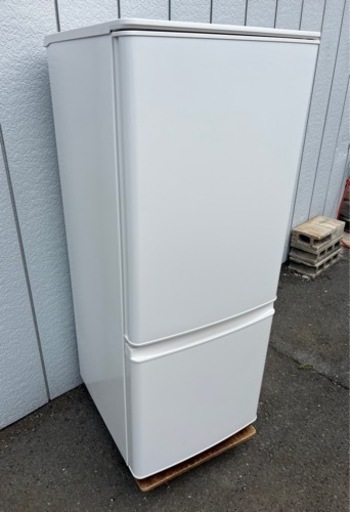 □美品 2022年製□三菱 2ドア冷凍冷蔵庫 MR-P15G-W1□MITSUBISHI 単身