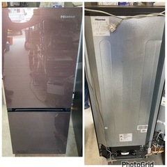 お薦め品‼️洗浄済み‼️ハイセンス ガラストップドア 2ドア冷蔵庫154L 