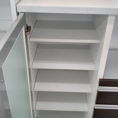 店長値引き★ジモティ割あり★ 高橋木工所 レンジ台 白 H96.4×D43×W103 クリーニング済み TJ1298 店長値引き☆ジモティ割あり☆ 高橋木工所 レンジ台 白 H96.4×