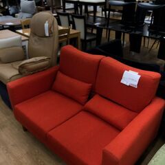 ☆ジモティ割あり☆ ソファ オレンジ W128×D77×H84 クリーニング済み