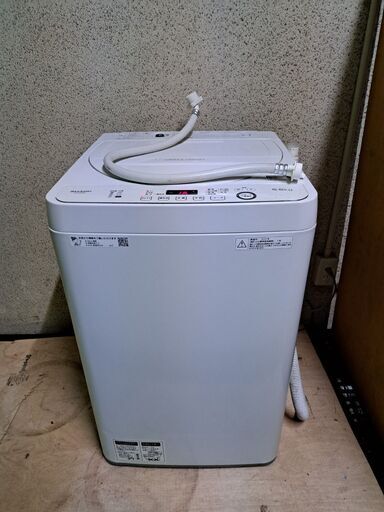 SHARP シャープ 全自動洗濯機 5.5kg ES-GE5D-W 2020年製