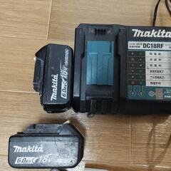 商談中】純正！中古マキタ18v電池×2、充電器他