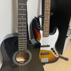 Fender ジャズベース と無名ブランドのアコギ(決まりました)