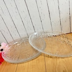 お値下げ‼️⭐︎花柄　ガラス皿⭐︎1枚800円