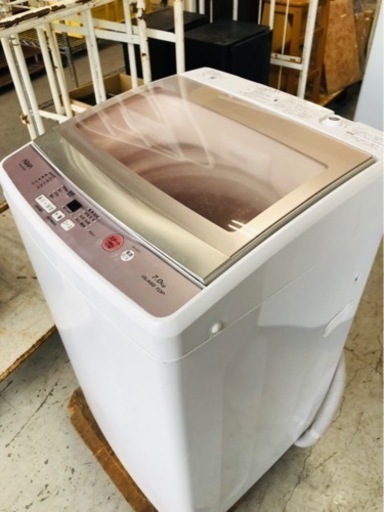 福岡市内配送設置無料　AQUA アクア AQW-GS70F(W) [簡易乾燥機能付き洗濯機（7.0kg）]