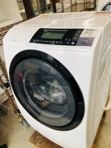 市内配送設置無料　日立 HITACHI BD-S8700L-W [ビッグドラムスリム ななめ型ドラム式洗濯乾燥機（10.0kg） 左開き 自動お掃除搭載 ピュアホワイト]