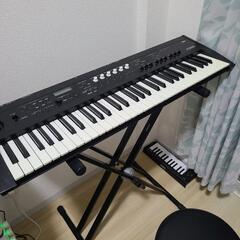 KORG PS60 ヘッドホン・キーボードスタンド・純正カバー付