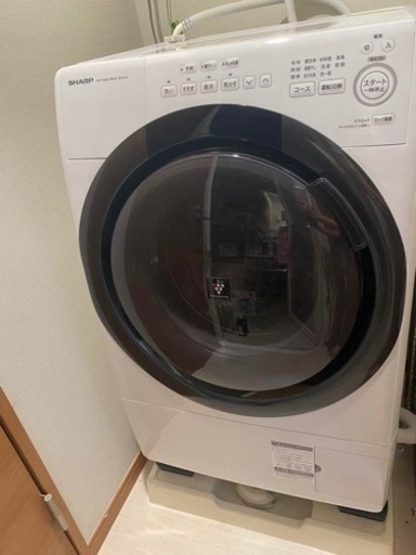 最高級 2022年SHARP ES-S7G-WL WHITE ドラム式洗濯機 洗濯機